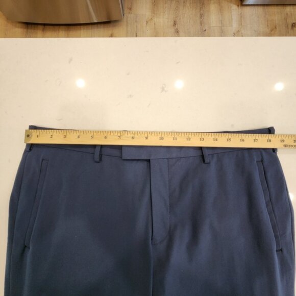 Sene Pants Mens 36x31 Blue Flex Tech Stretch Dress Slacks Traveler Tailored Golf - Picture 7 of 11